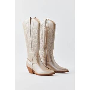 NEW MATISSE women's dixie platino western boot in gold